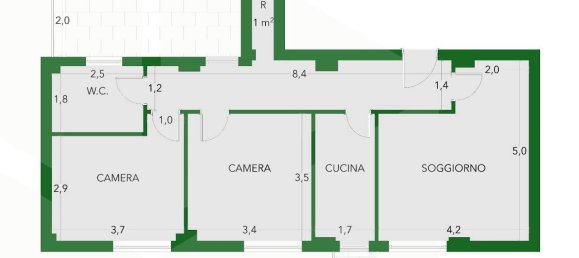 4 rooms Apartment in Bologna, Italy No. 20640 2