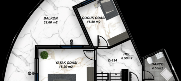 Penthouse 2+1 in Gazipasa, Turkey No. 22816 21