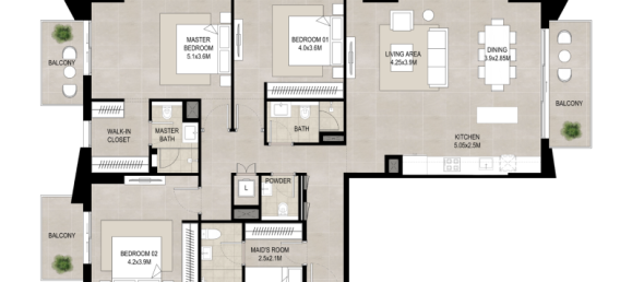 1 غرف نوم شقة في Town Square, UAE رقم 121367 5