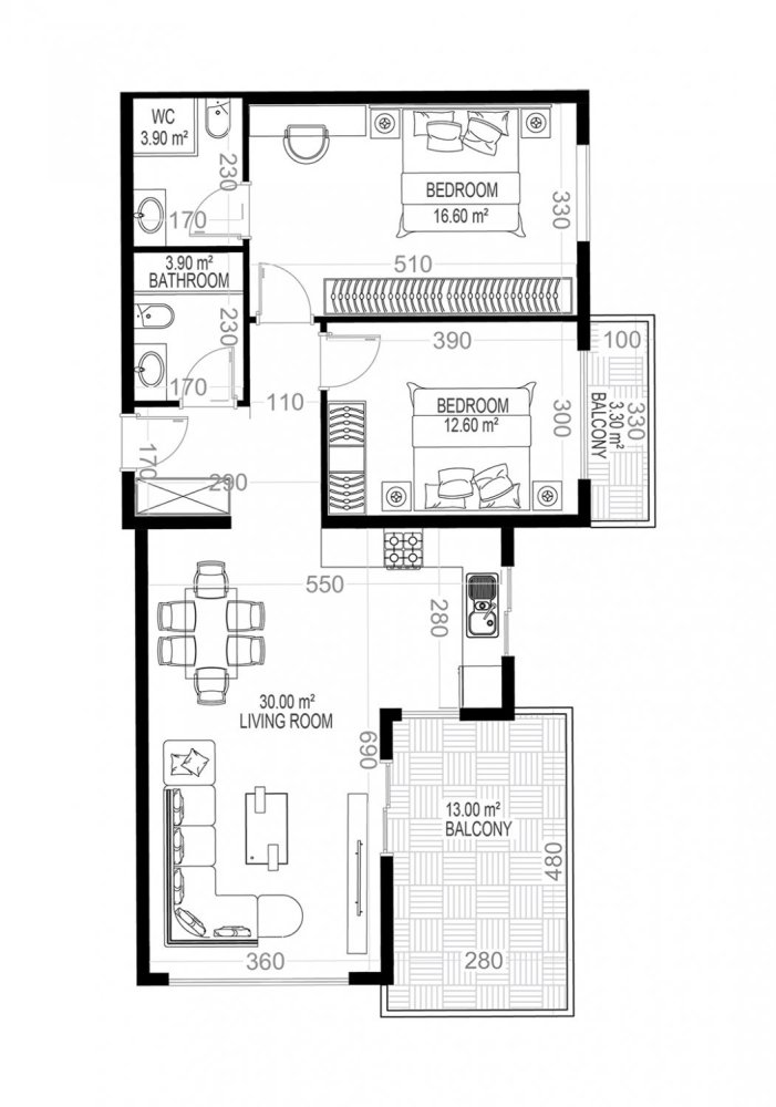 Apartamento de 2+1 en Yekta Sungate Residence, Gazipasa, Turkey No. 39473 1
