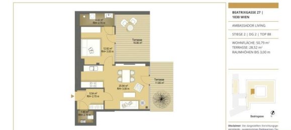 2 rooms Penthouse in Vienna, Austria No. 213953 4