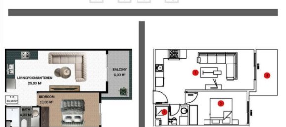 شقة 1+1 في Gazipasa, Turkey رقم 31566 26