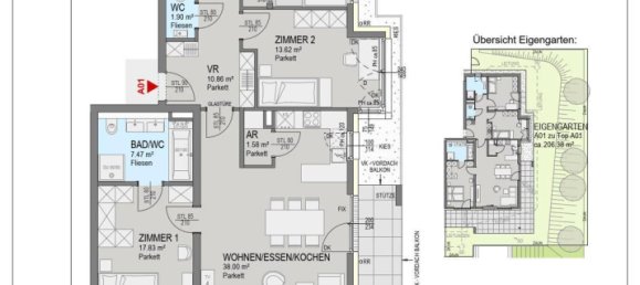 Apartamento de 4 habitaciónes en Graz, Austria No. 93159 2