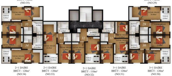 Ático de 2+1 en Gazipasa, Turkey No. 22844 13