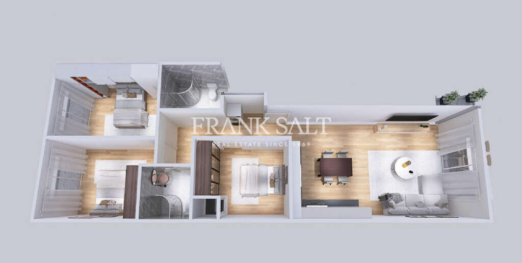 1 Schlafzimmer Penthouse in Pieta, Malta, Nr. 1626