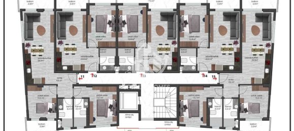 شقة 1+1 في Oba, Turkey رقم 3779 26