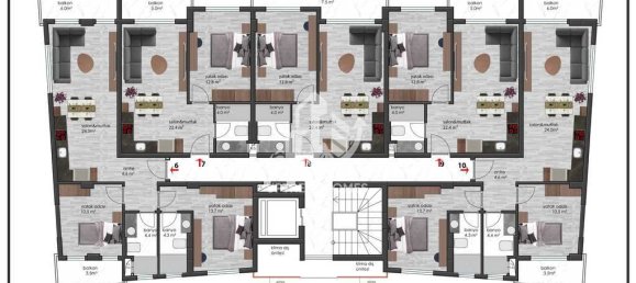 شقة 1+1 في Oba, Turkey رقم 3779 25