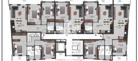 شقة 1+1 في Oba, Turkey رقم 3779 24