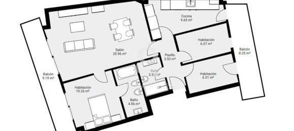 3 bedrooms Apartment in Cornella De Llobregat, Spain No. 158198 4