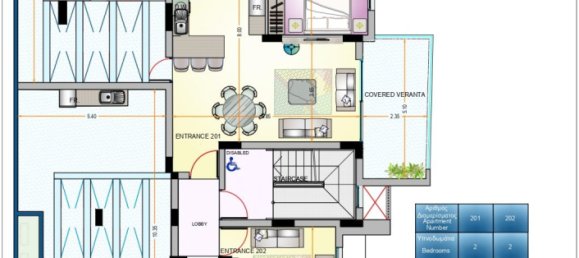 Apartamento de 2 dormitorios en Larnaca, Cyprus No. 3060 2
