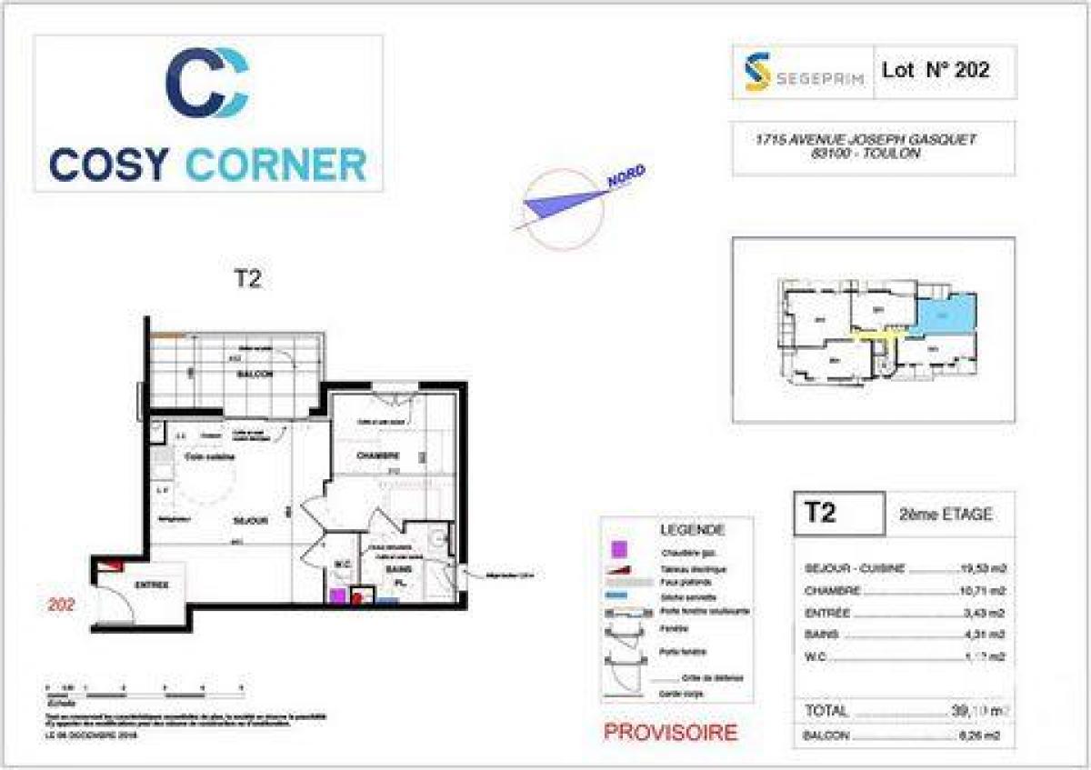 Estudio en el condominio en Toulon, France No. 10378