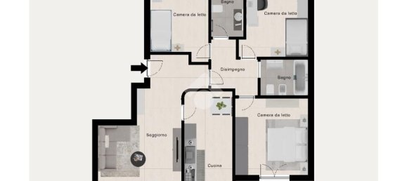 Квартира с 4 комнатами в Лекко, Италия № 122035 25