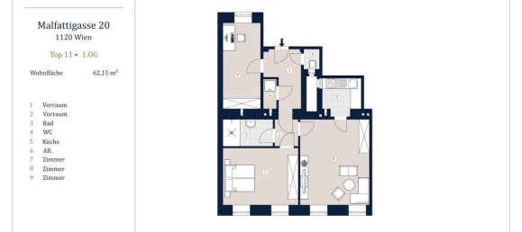 3-Zimmer Wohnung in Meidling, Austria, Nr. 196500 22