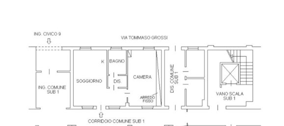 Квартира с 2 комнатами в Ро, Италия № 183226 21