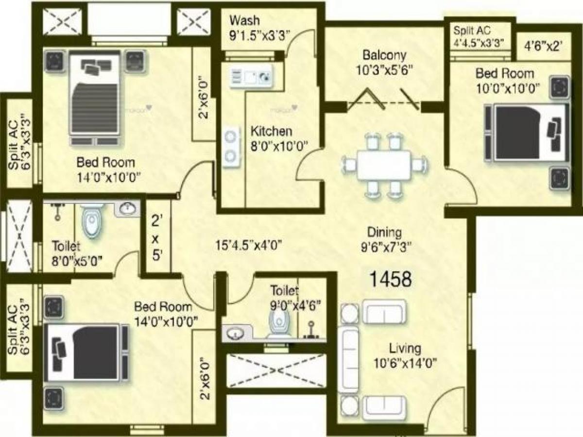 3 bedrooms House in Chennai, India No. 48752