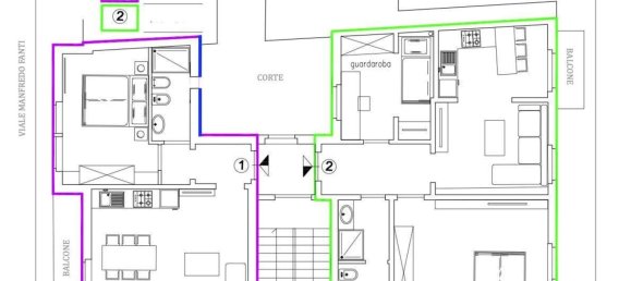 3-salle Appartement à Florence, Italy No. 181817 15