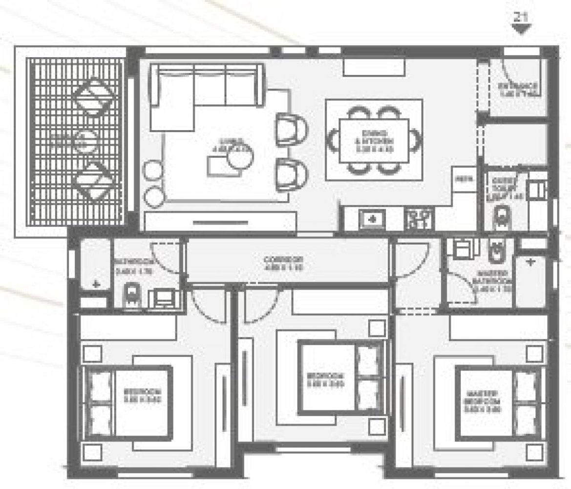 Apartamento com 3 quartos em condomínio em Red Sea, Egypt N.º 2100
