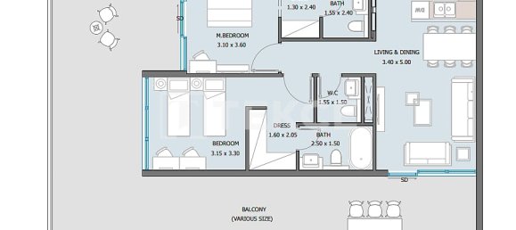 4 dormitorios apartamento en venta en Masdar City, Abu Dhabi, UAE № 181771 20