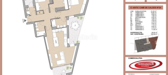 Apartamento de 3 dormitorios en L'Ametlla del Vallès, Spain No. 64597 39