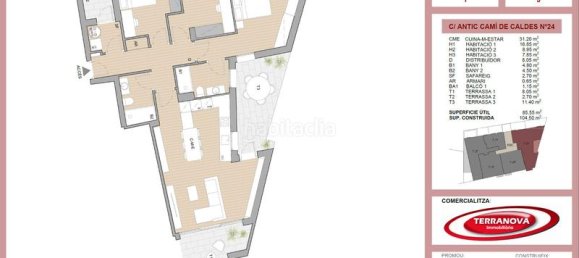 Apartamento de 3 dormitorios en L'Ametlla del Vallès, Spain No. 64597 6
