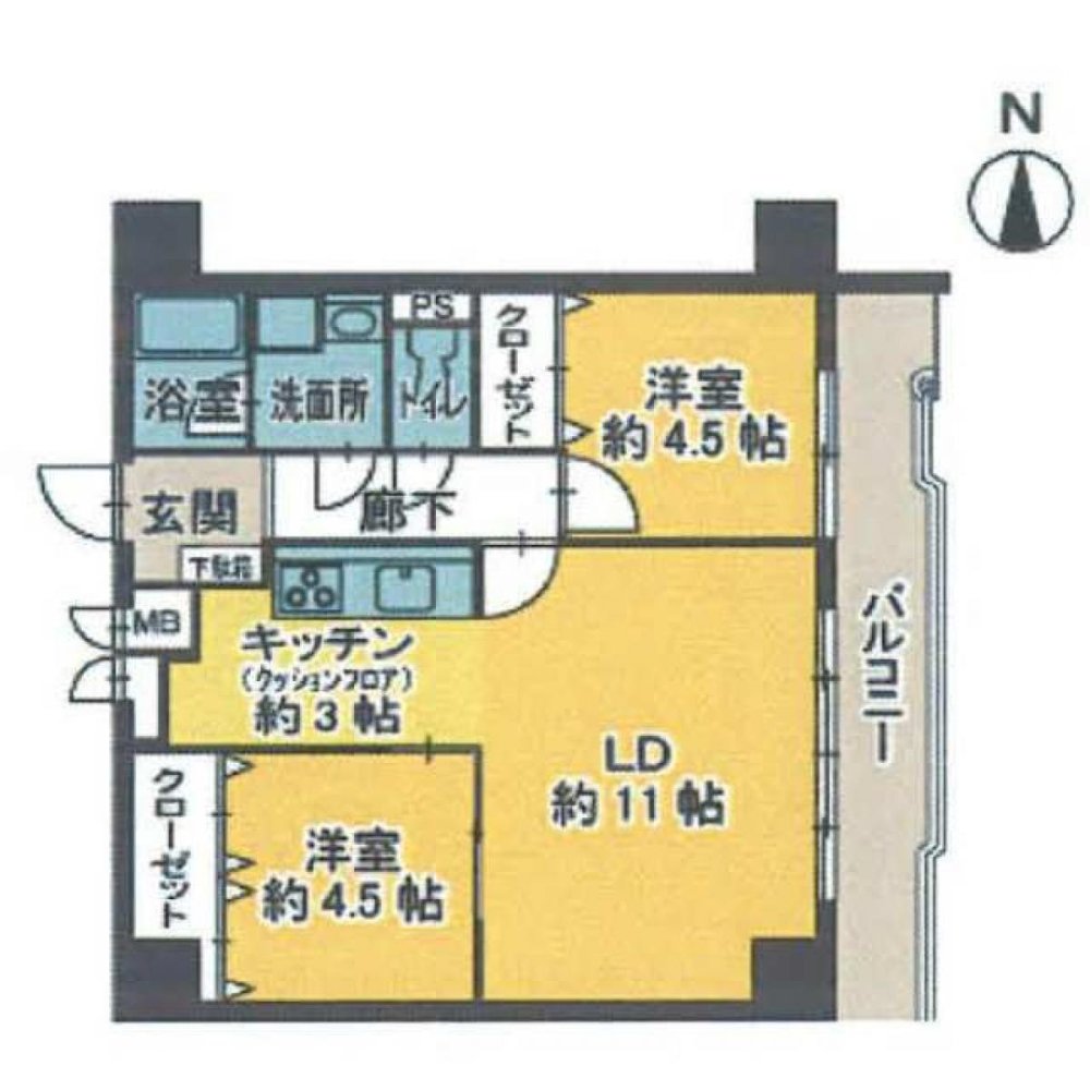 Квартира с 2 спальнями в Айти, Япония № 2842