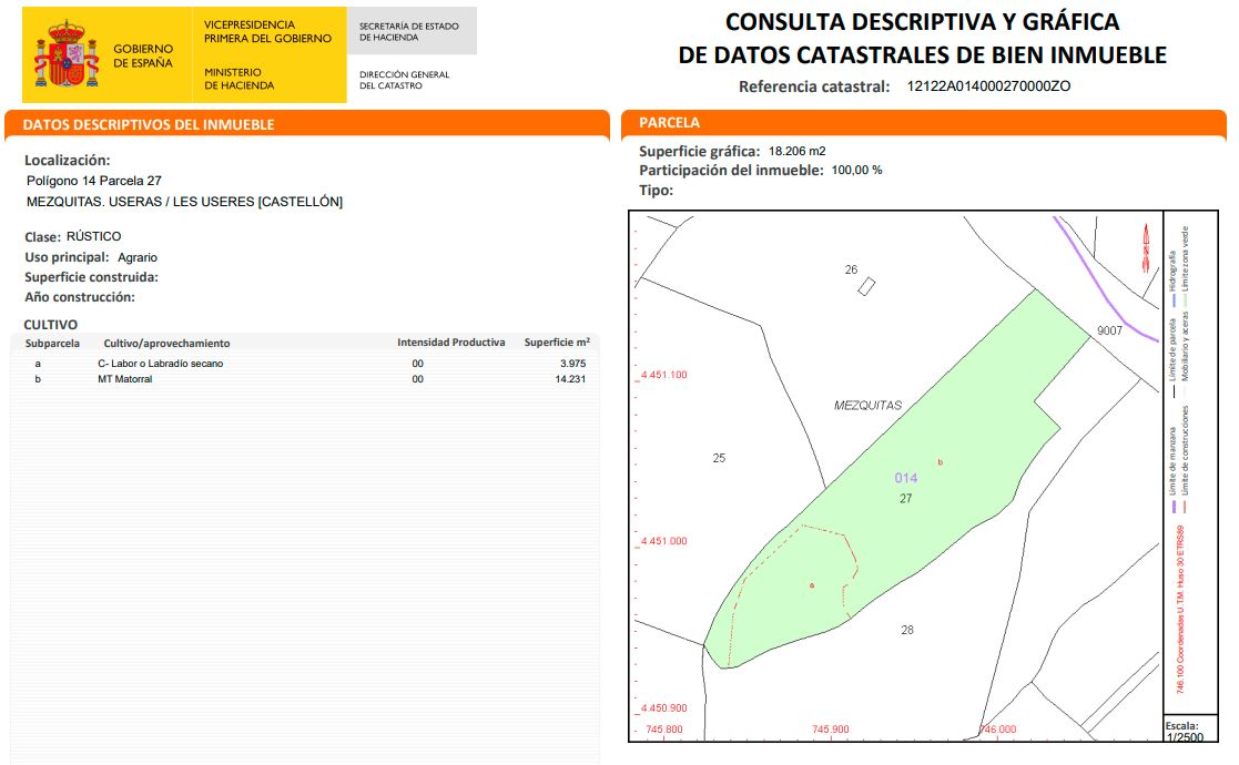 Terreno en Castellón, Spain 18206 m² No. 165628