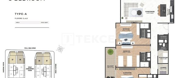 3 Schlafzimmer Wohnung in Dubai, UAE, Nr. 34253 17