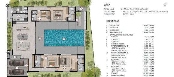 4 غرف نوم فيلا في Chalong, Thailand رقم 8681 23