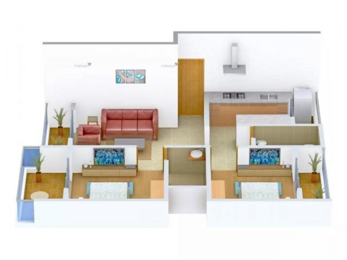 2 chambres Maison à Mumbai, India No. 56457