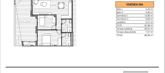 Apartamento T3 em San Miguel de Salinas, Spain N.º 9522 2