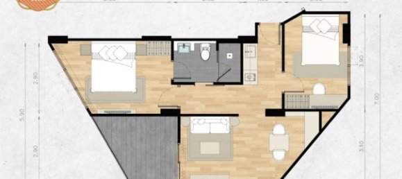 Condominio de 2 dormitorios en VIP Karon condominium Phuket, Thailand No. 31847 13