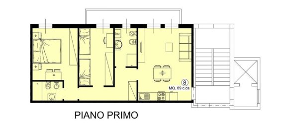 Apartamento de 3 habitaciónes en Lentate sul Seveso, Italy No. 3804 2