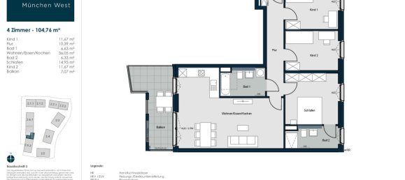 4 rooms Apartment in Munich, Germany No. 156268 2