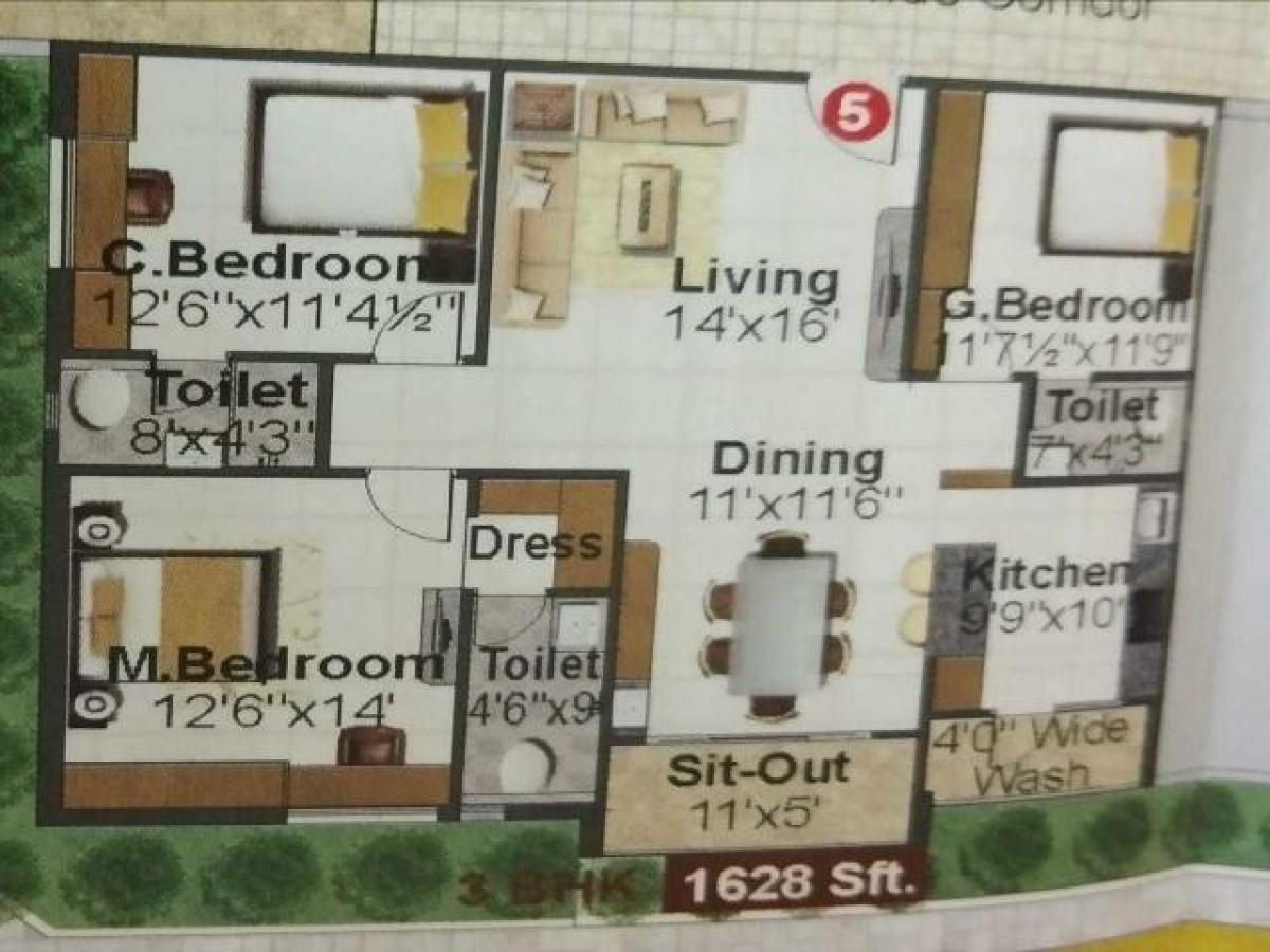 2 bedrooms House in Hyderabad, India No. 18068