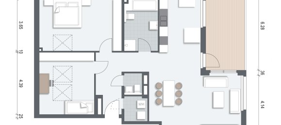 Ático de 3 habitaciónes en Ludwigsburg, Germany No. 297740 3