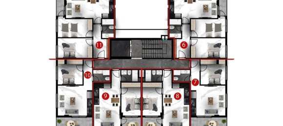 2-Zimmer Wohnung in Oba, Turkey, Nr. 9985 16
