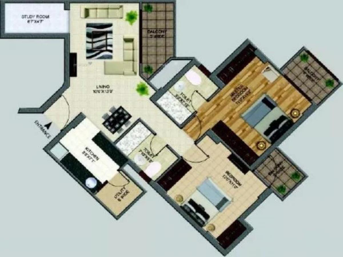 2 Schlafzimmer Haus in Noida, India, Nr. 67983