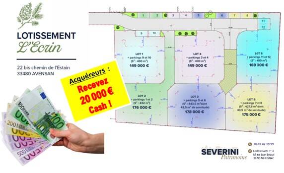 Terrain à Avensan, France 400m² No. 81720