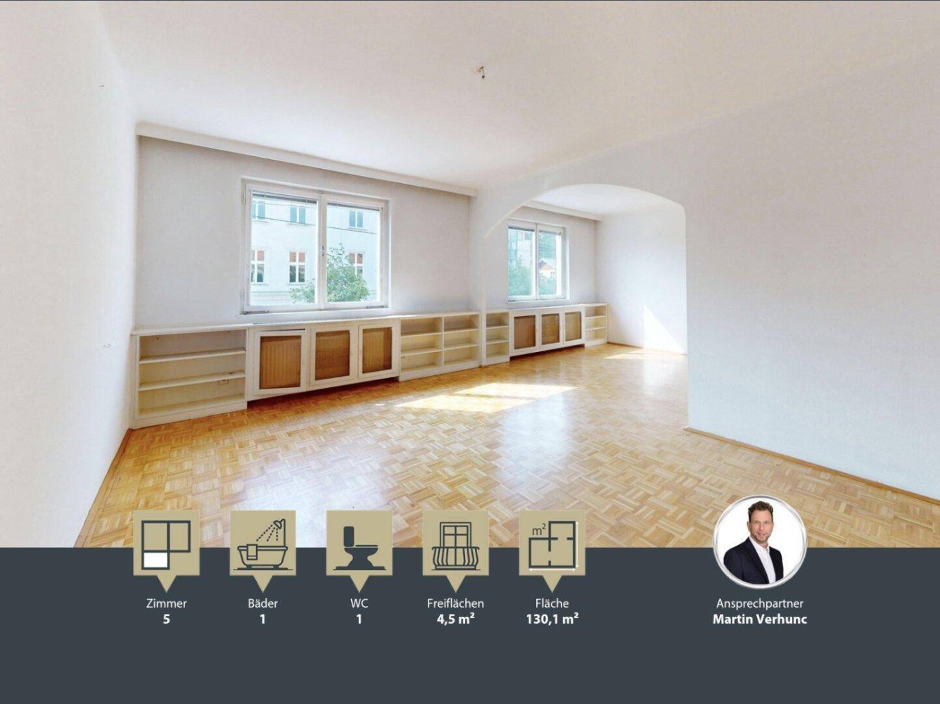 Квартира с 5 комнатами в Дёблинг, Австрия № 92920