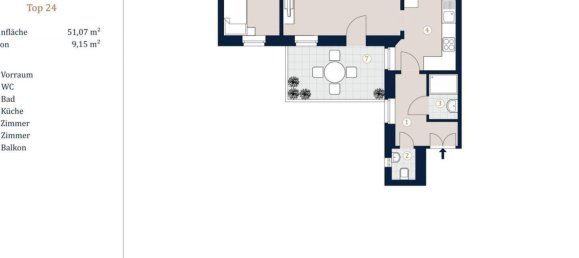 2غرفة شقة في Leopoldstadt, Austria رقم 148133 10