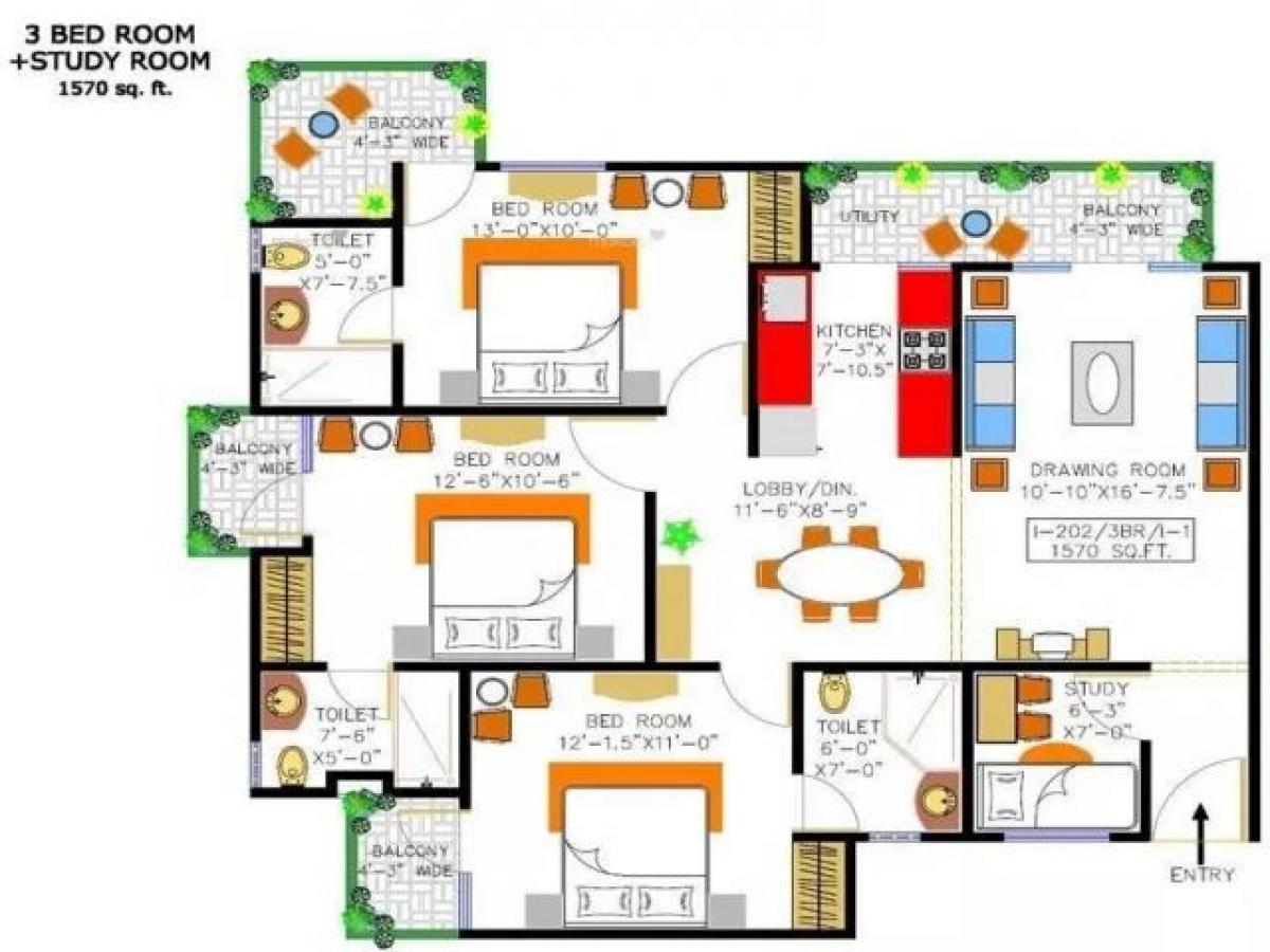 3 bedrooms House in Ghaziabad, India No. 55234