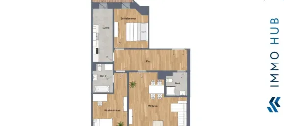 Квартира с 2 спальнями в Лейпциг, Германия № 57154 21