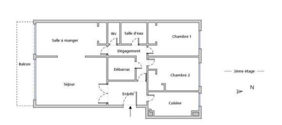 Apartamento de 2 dormitorios en Montreuil, France No. 292006 13