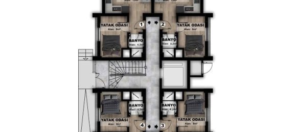 2 rooms Apartment in Alanya, Turkey No. 29812 13