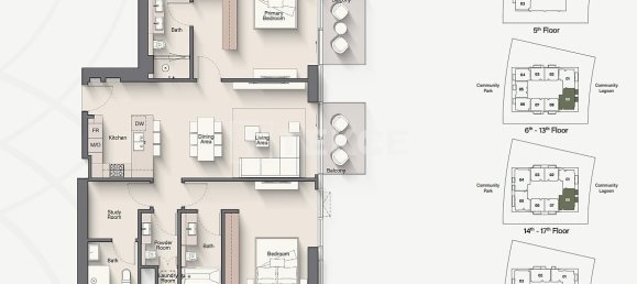 2 Schlafzimmer Wohnung in Meydan, UAE, Nr. 102574 19