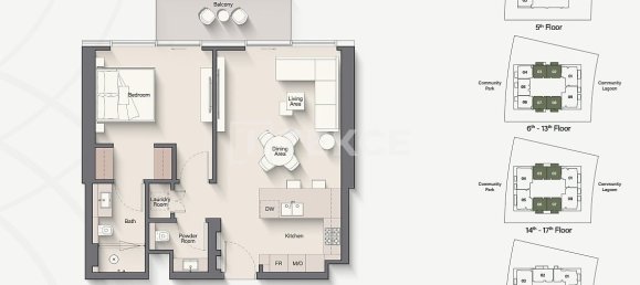 2 Schlafzimmer Wohnung in Meydan, UAE, Nr. 102574 15