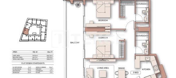 3 Schlafzimmer Wohnung in Dubai, UAE, Nr. 109935 17