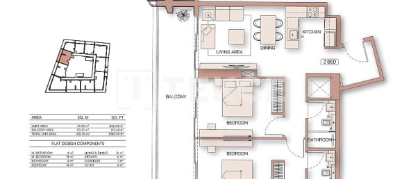 3 Schlafzimmer Wohnung in Dubai, UAE, Nr. 109935 16