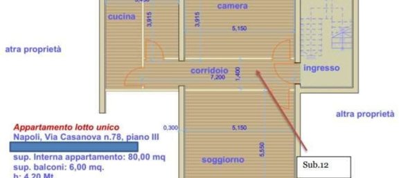 3 rooms Apartment in Naples, Italy No. 9948 4