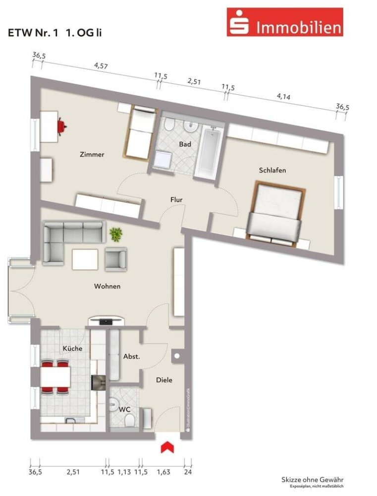 2 Schlafzimmer Wohnung in Main-Taunus, Germany, Nr. 318840
